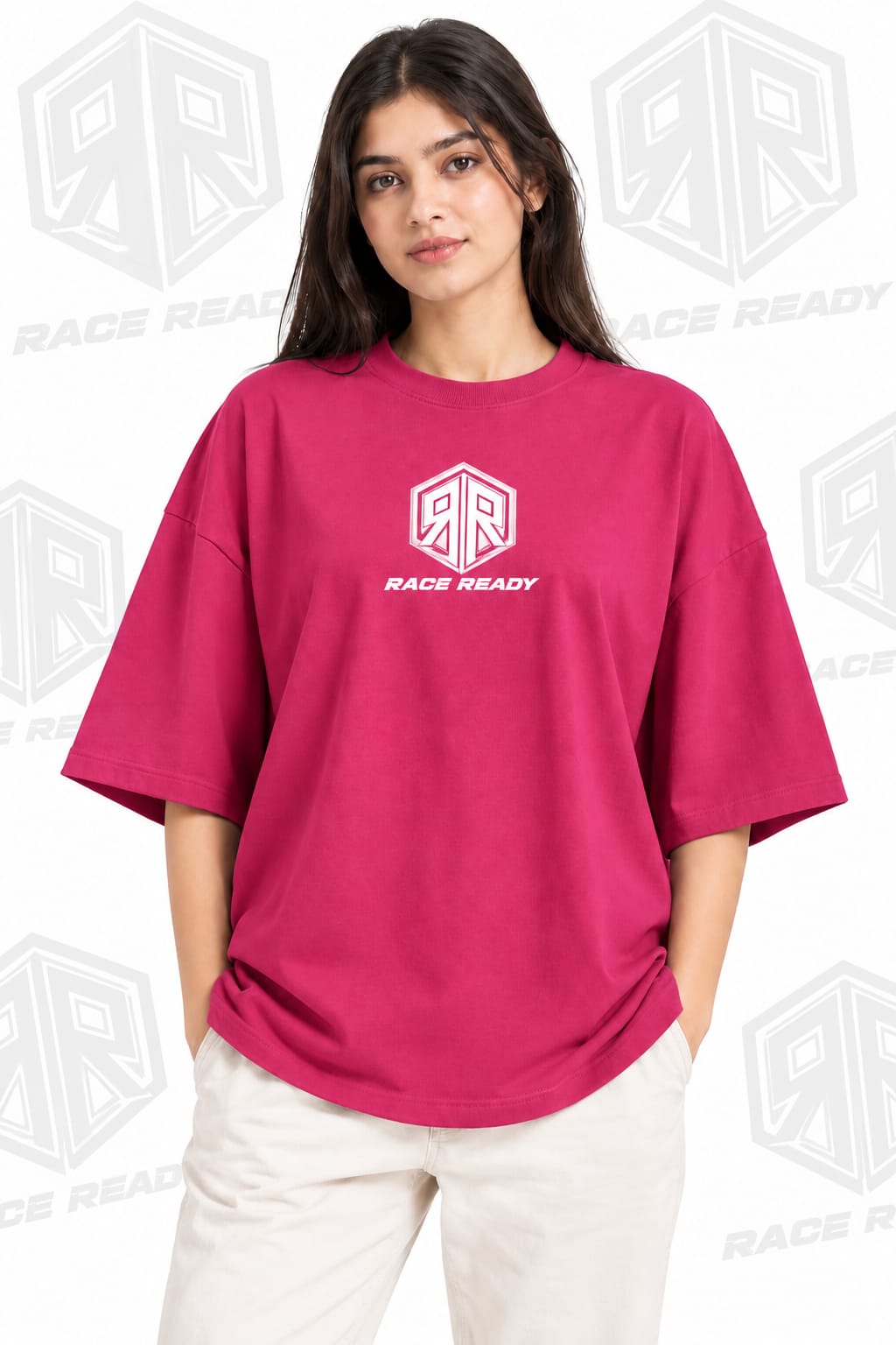 Custom Oversized Pink T-Shirt for Women