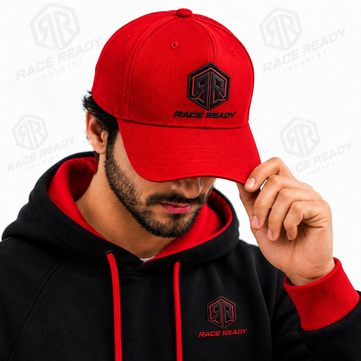 Custom embroidered headwear and caps manufactured by Race Ready Industry
