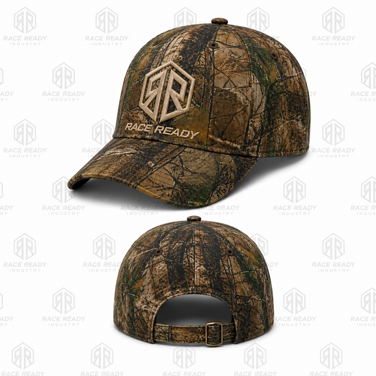 Custom Camouflage Hunting Cap | Realtree Camo Baseball Hat with 3D Embroidery