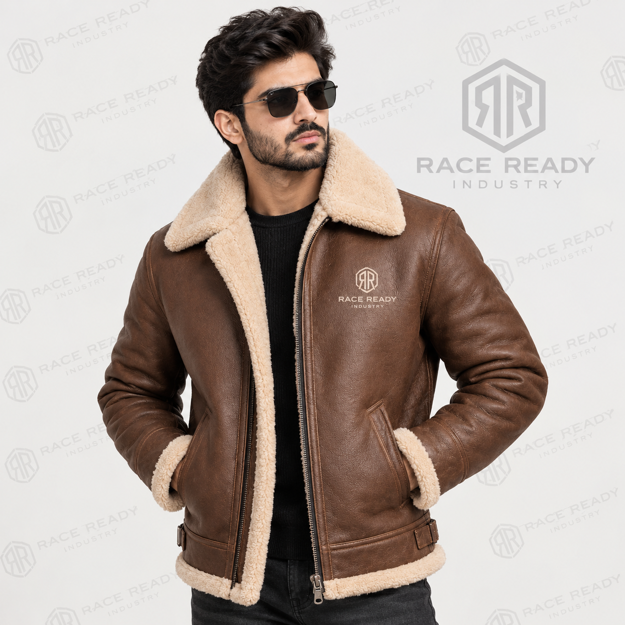 Custom B3 Shearling Leather Jacket